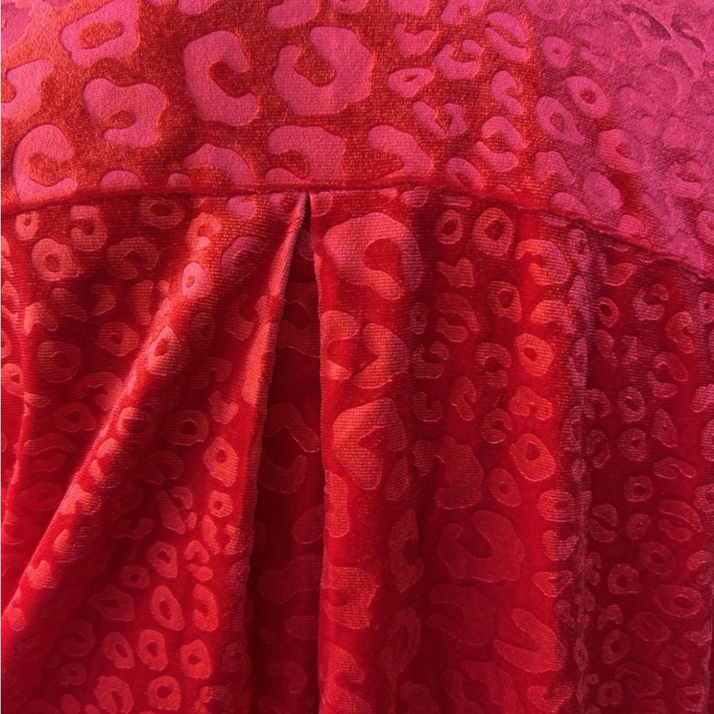 Ruby Rd Holiday Christmas Tunic Top XL 1X Red Embossed Velvet Excellent‎ - Picture 7 of 8